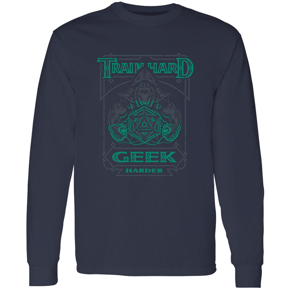 Train Hard, Geek Harder - Navy - 2