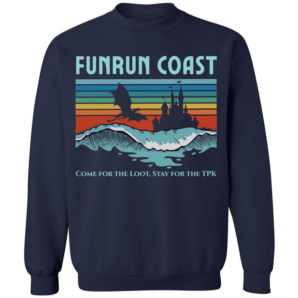 FUNRUN COAST Classic Unisex Sweatshirt - Navy - 2