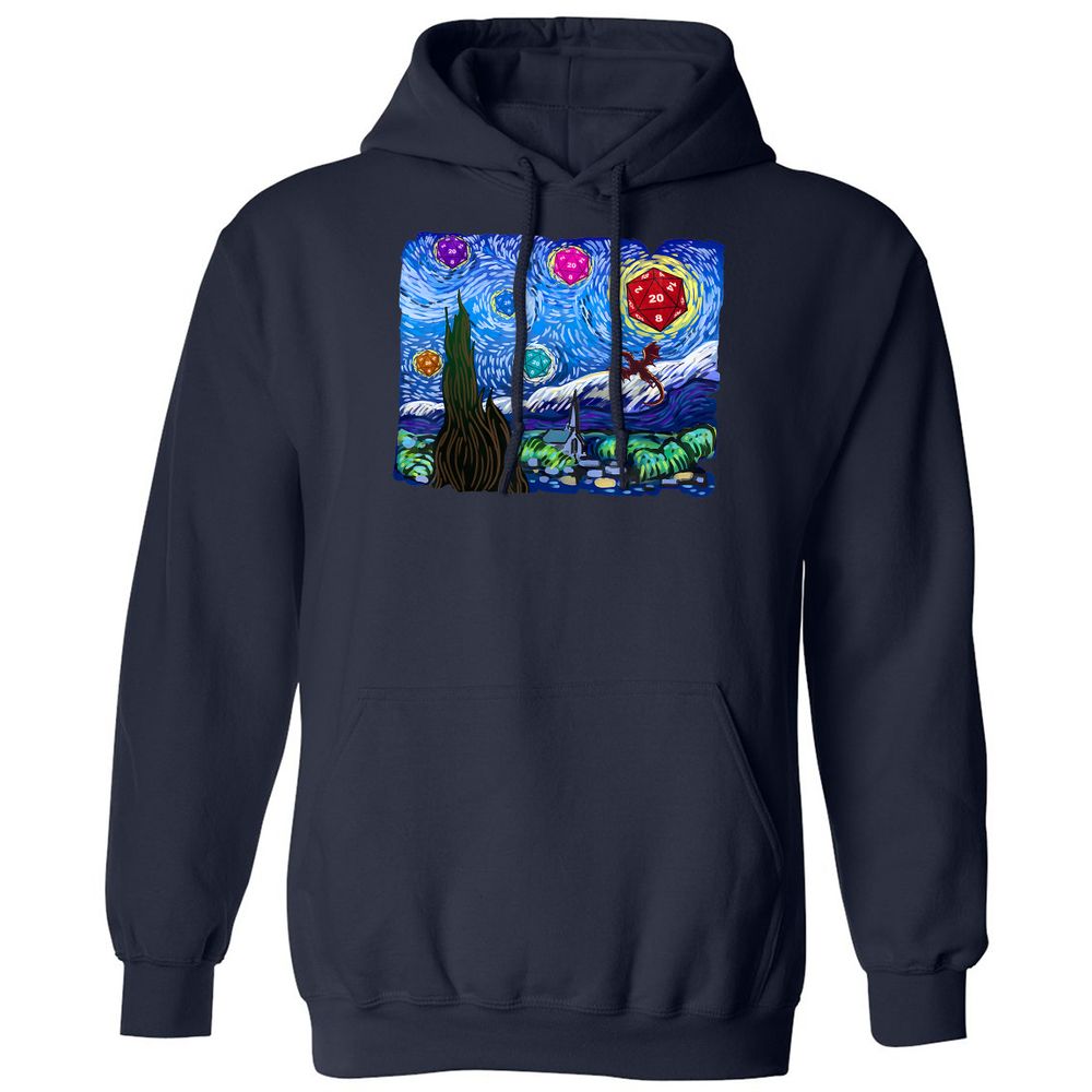 Dragon Starry Night Classic Unisex Hoodie - Navy - 2