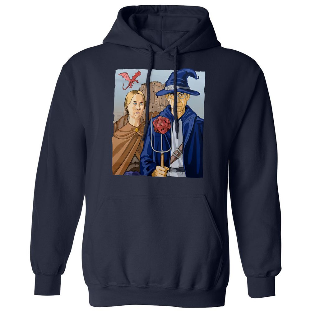 DnD Gothic Classic Unisex Hoodie - Navy - 2