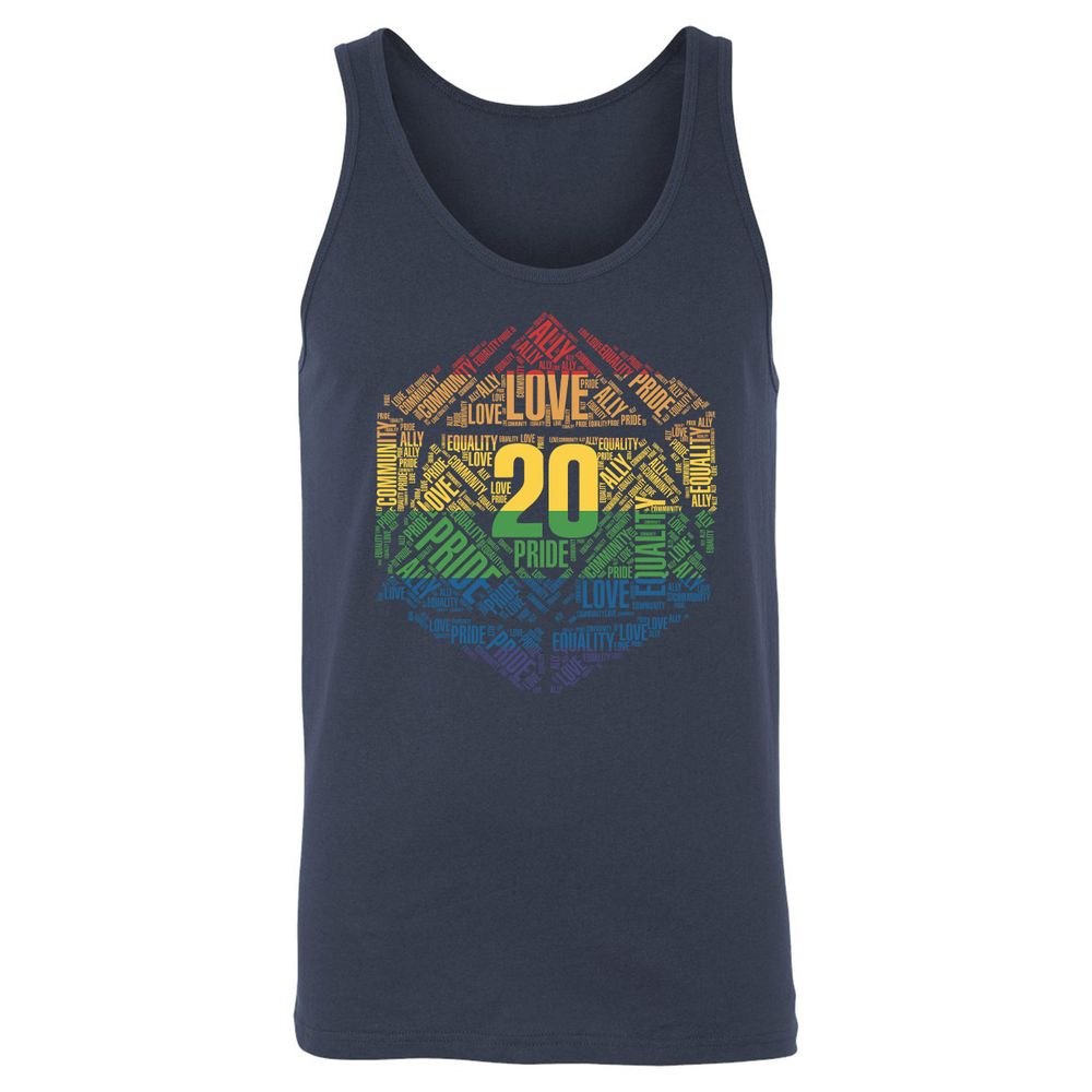 D20 Pride Unisex Jersey Tank - Navy - 2