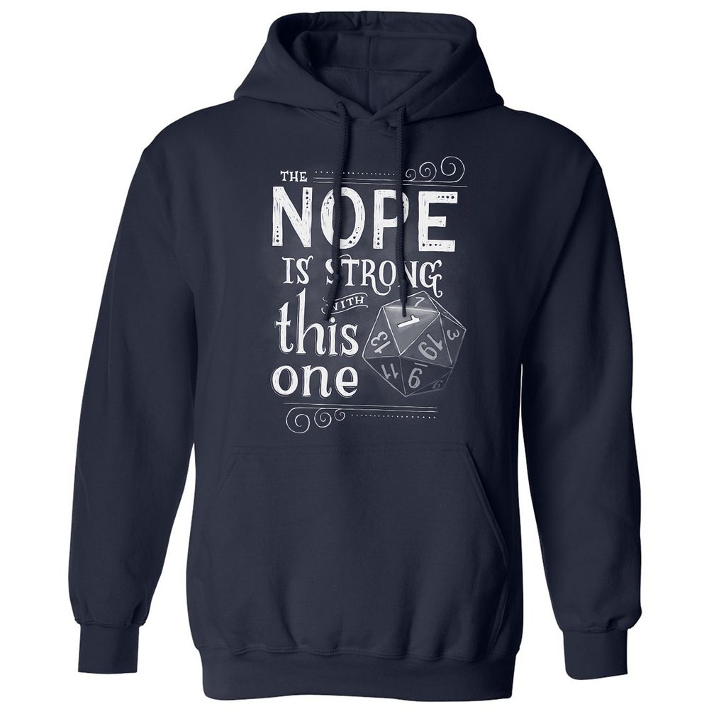 The NOPE is Strong with This One Classic Unisex Hoodie - Navy - 2