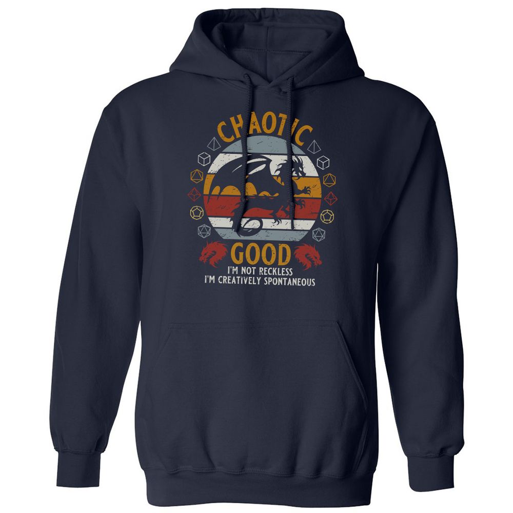 Chaotic Good Classic Unisex Hoodie - Navy - 2