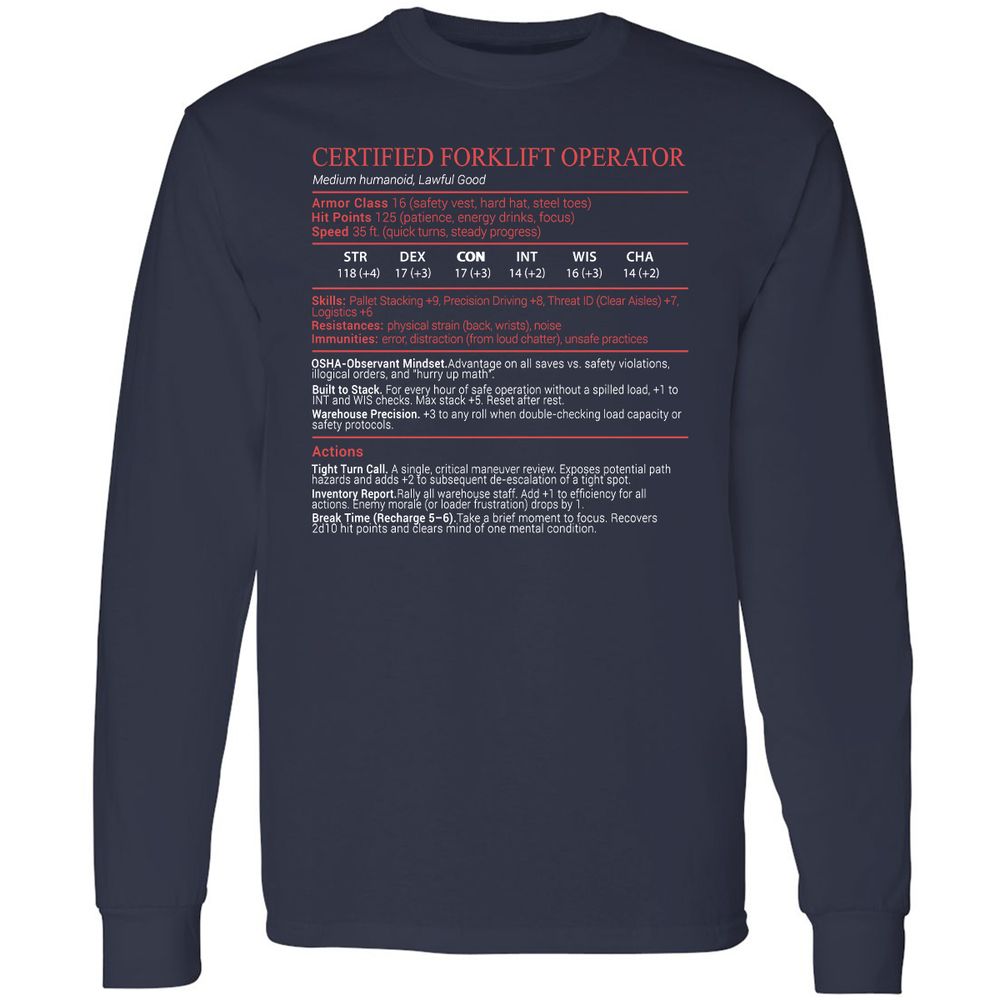 Certified Forklift Operator Stats Block - Navy - 2