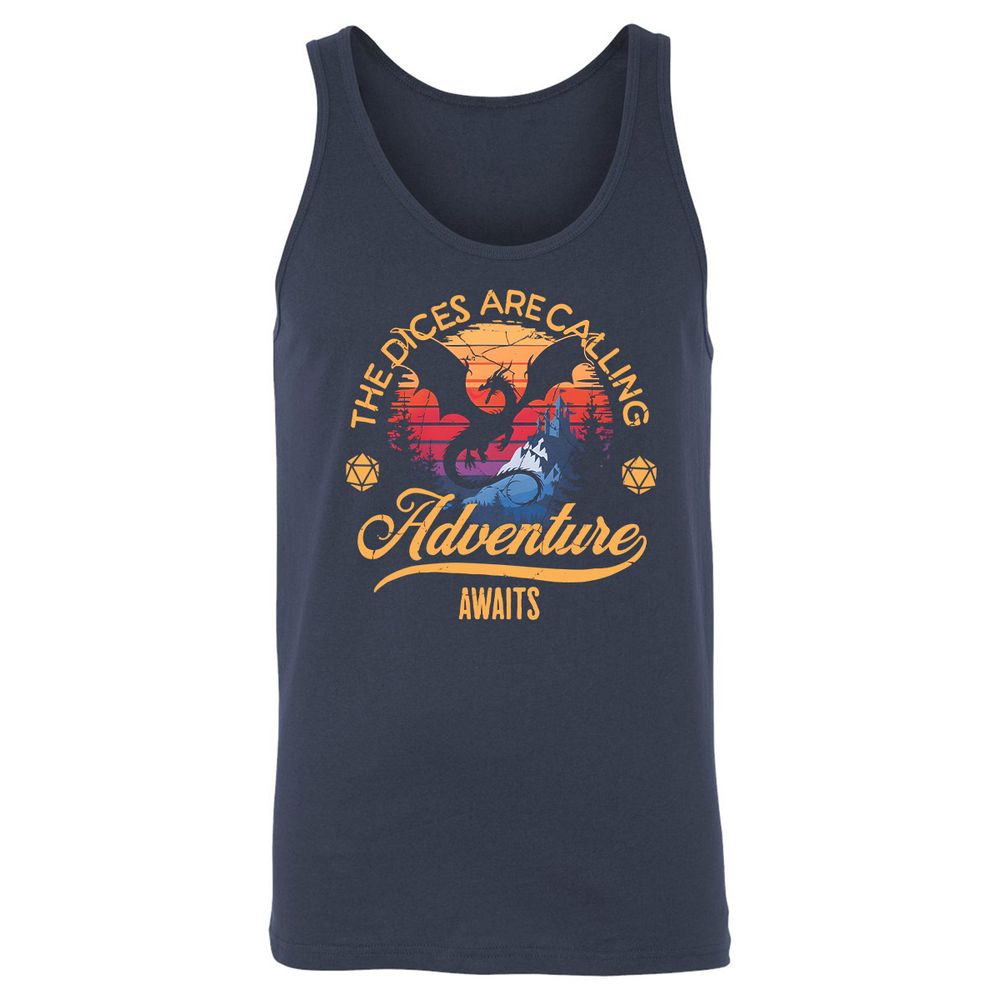 The Dices Are Calling Unisex Jersey Tank - Navy - 2