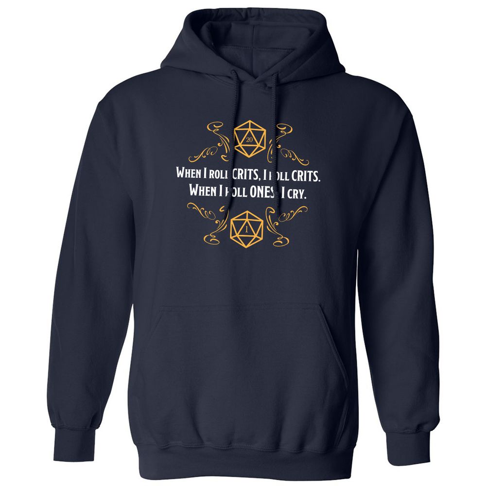 When I Roll Crits Classic Unisex Hoodie - Navy - 2