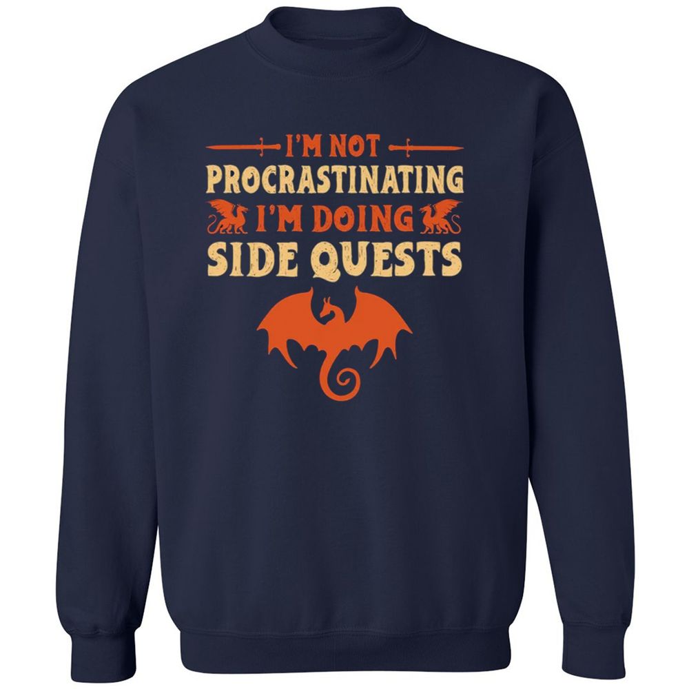 I'm Doing Side Quests Classic Unisex Sweatshirt - Navy - 2