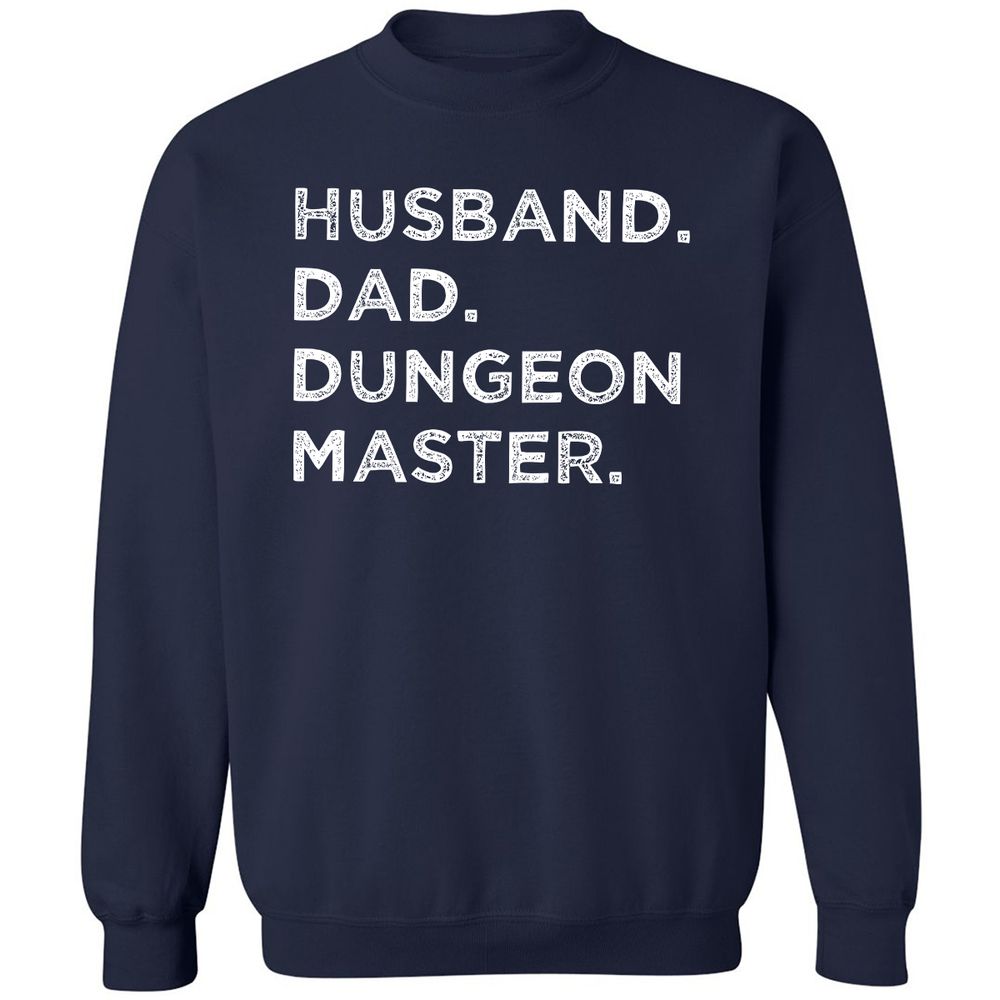 Husband Dad Dungeon Master Classic Unisex Sweatshirt - Navy - 2