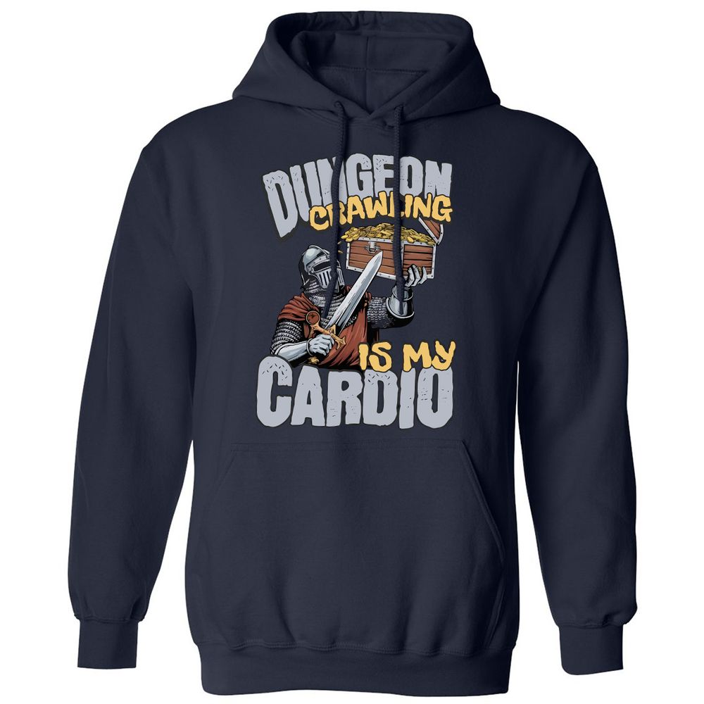 Dungeon Crawling Is My Cardio Classic Unisex Hoodie - Navy - 2