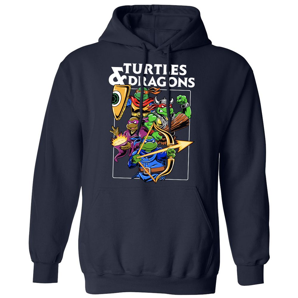 Turtles & Dragons Classic Unisex Hoodie - Navy - 2