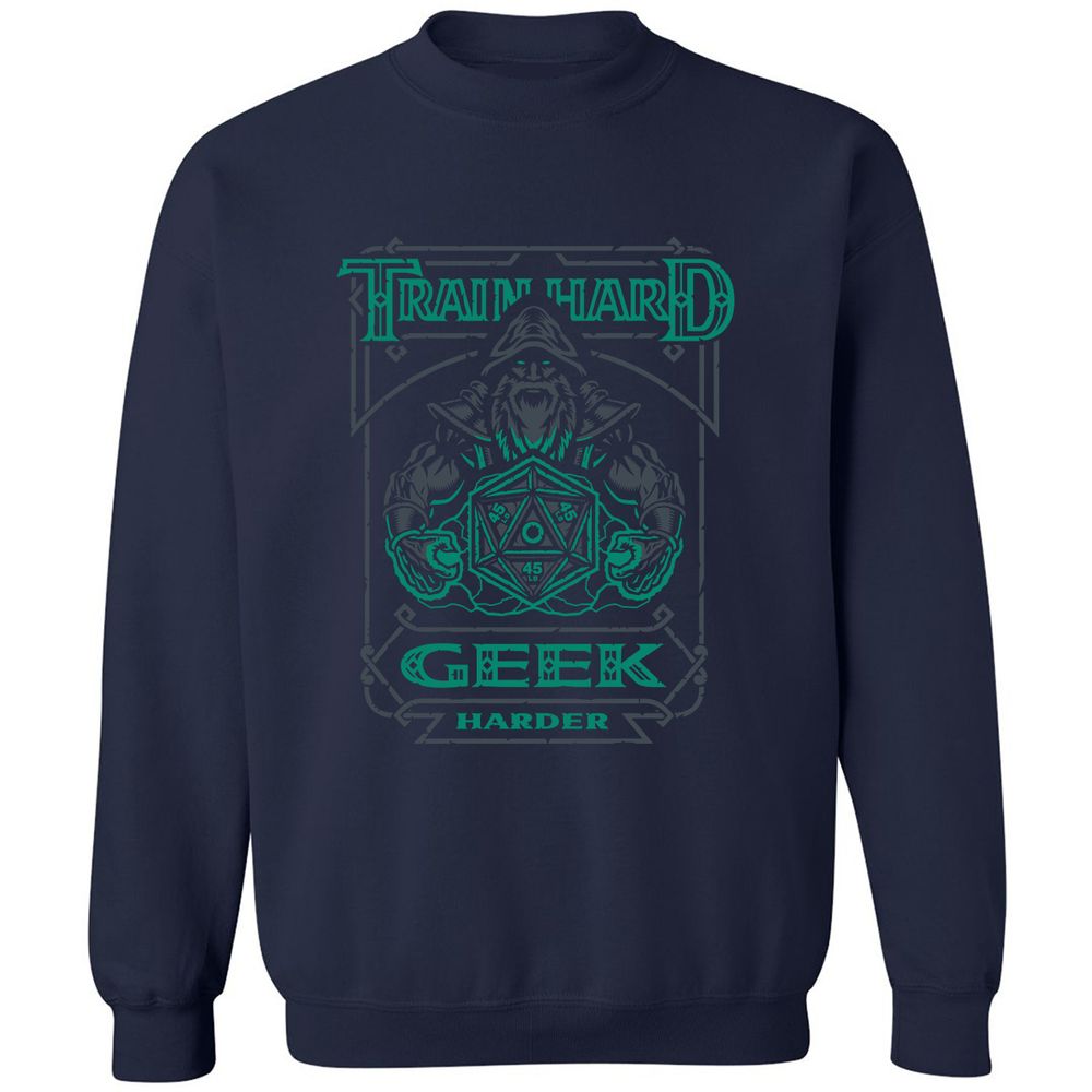 Train Hard, Geek Harder - Navy - 2