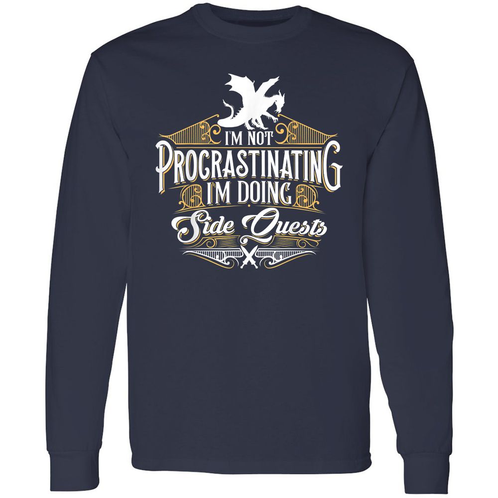 I'm Doing Side Quests Long Sleeve T-Shirt - Navy - 2