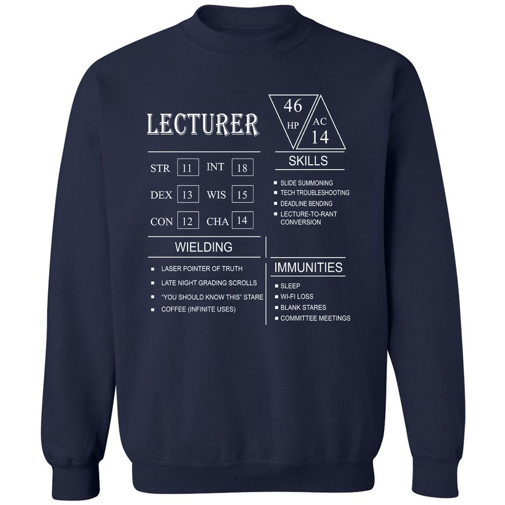 Lecturer New Classic Unisex Sweatshirt - Navy - 2