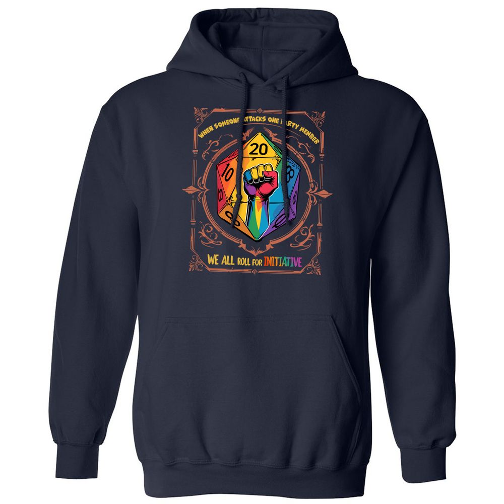 Roll For Initiative Classic Unisex Hoodie - Navy - 2