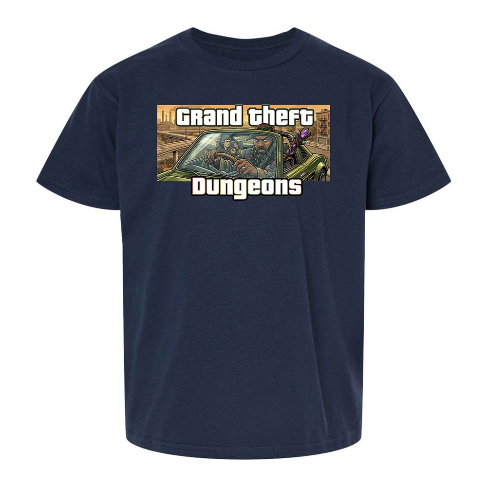 Grand Theft Dungeons Kids T-Shirt - Navy - 2