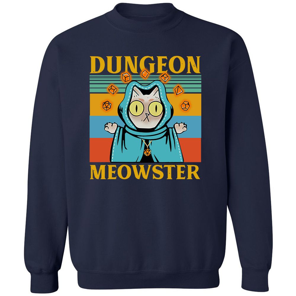 Dungeon Meowster Classic Unisex Sweatshirt - Navy - 2