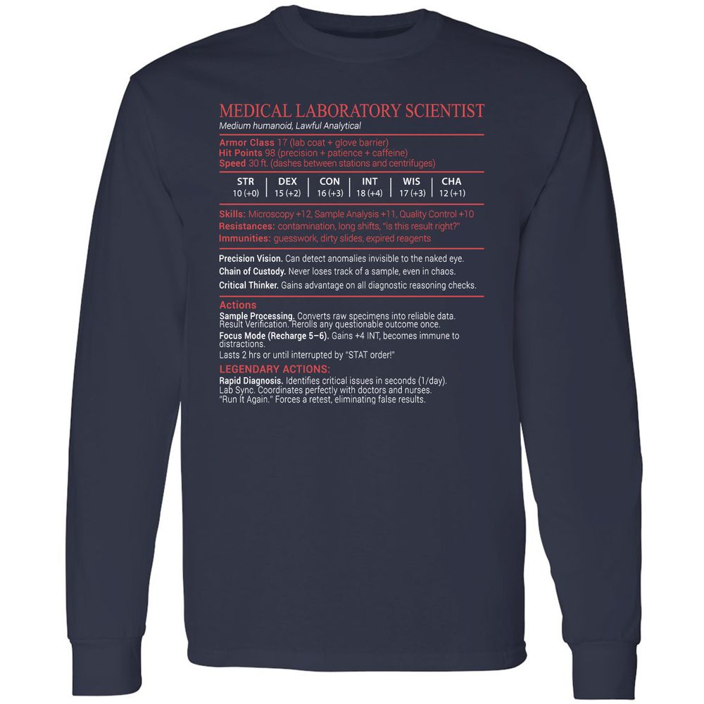 Medical Laboratory Scientist Stats Block - Navy - 2