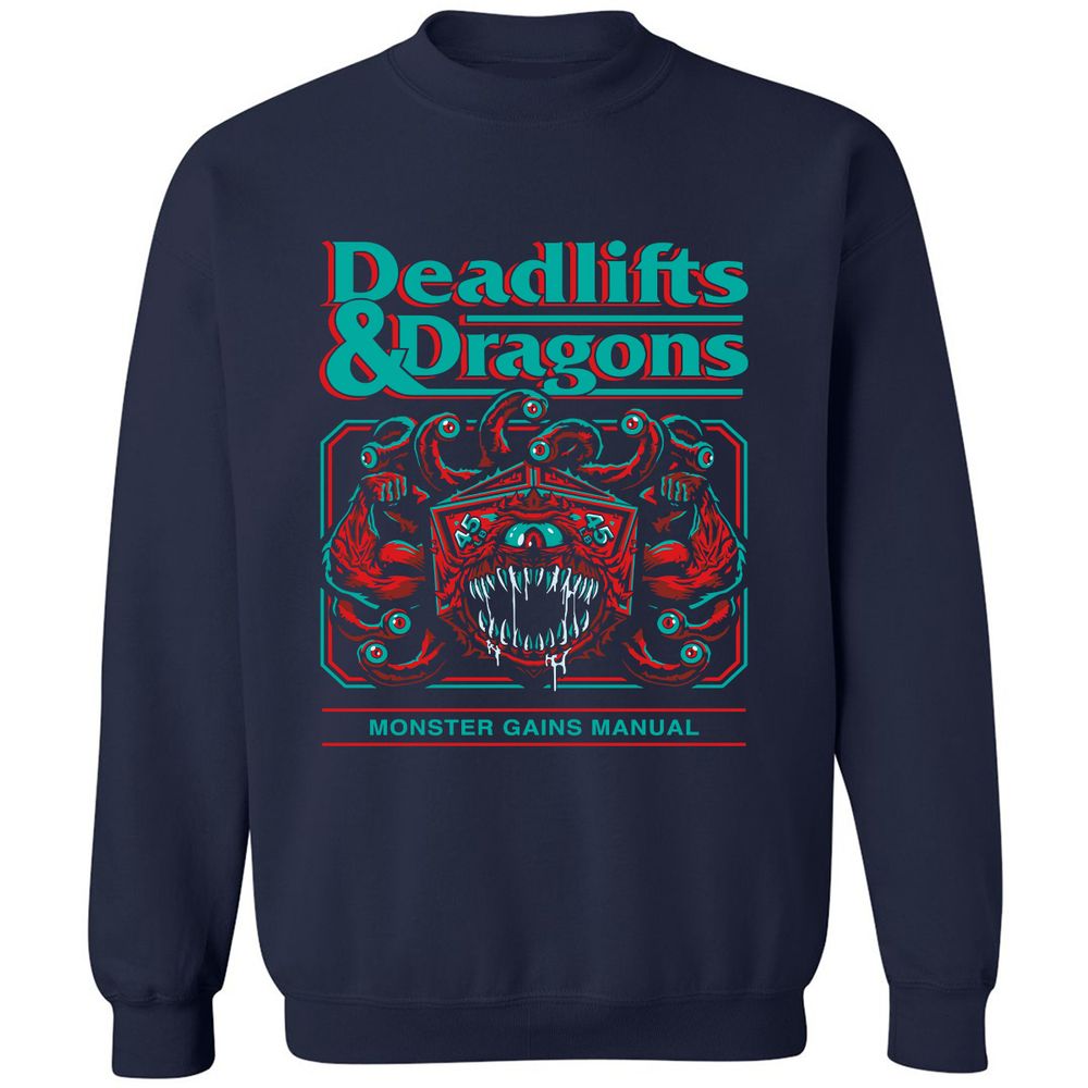 Deadlifts & Dragons Beholder - Navy - 2