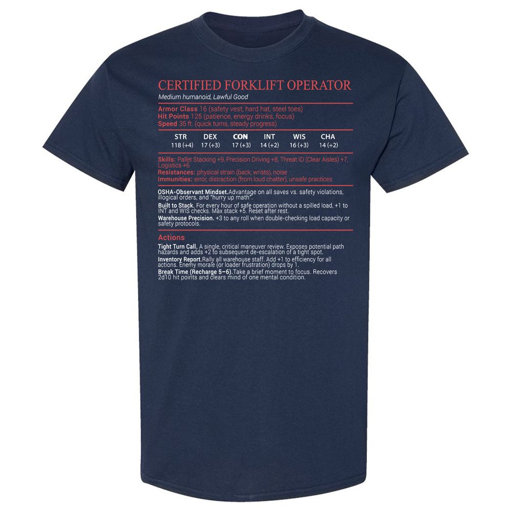 Certified Forklift Operator Stats Block - Navy - 2