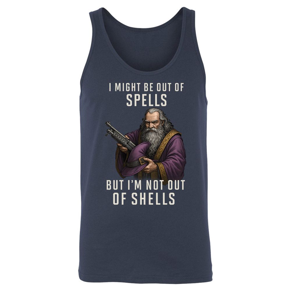Not Out Of Shells Unisex Jersey Tank - Navy - 2