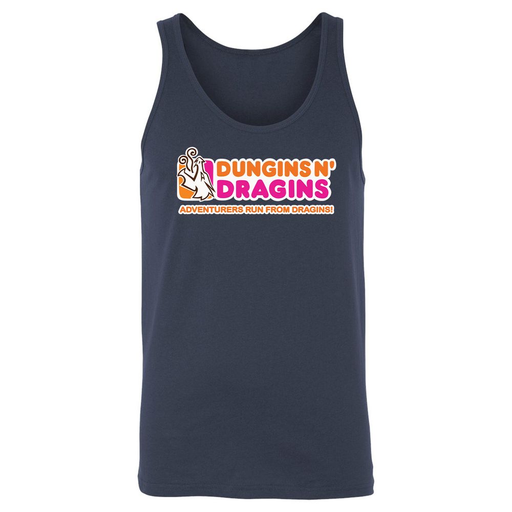 Dungins & Dragins Unisex Jersey Tank - Navy - 2