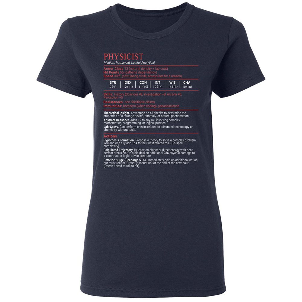 Physicist Stats Block - Navy - 2