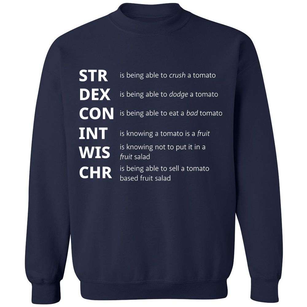 Tomato Stats – RPG Meme Edition - Navy - 2