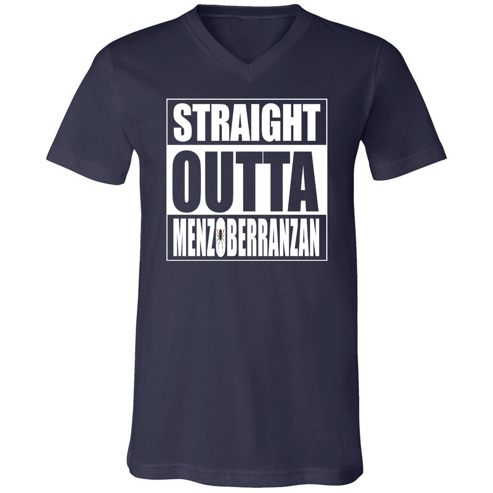 Straight Outta Menzoberranzan Unisex V-Neck T-Shirt - Navy - 2
