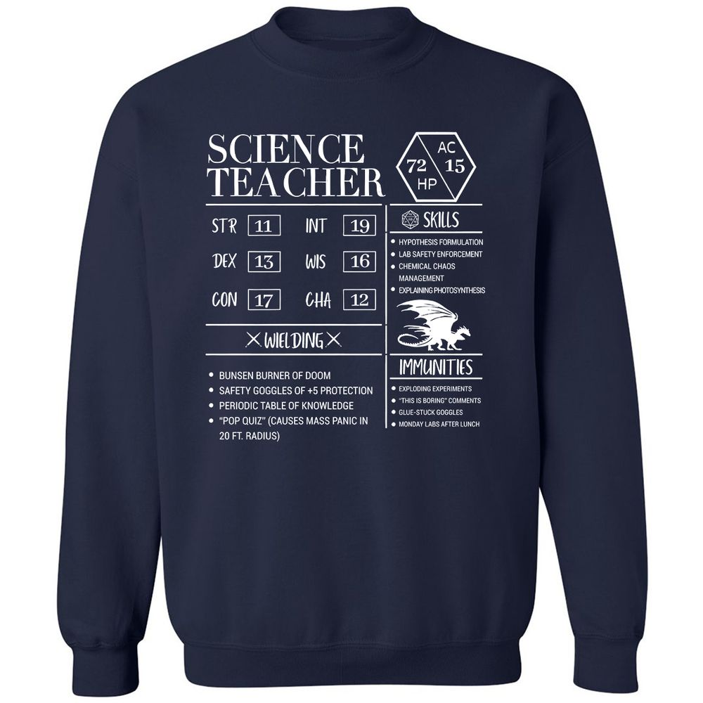 Science Teacher New Classic Unisex Sweatshirt - Navy - 2
