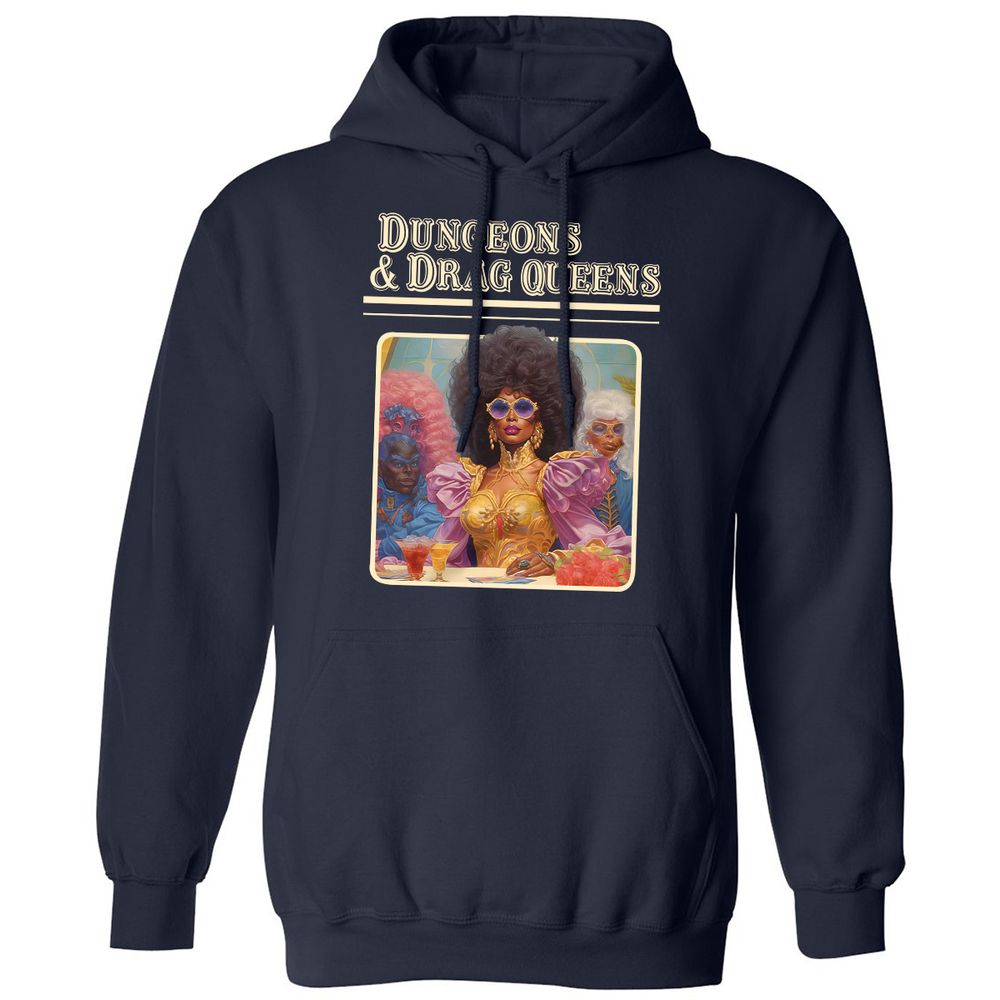 Dungeons & Drag Queens Classic Unisex Hoodie - Navy - 2