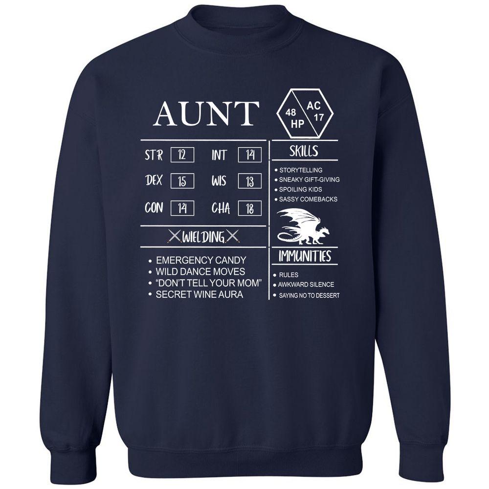 Aunt Stats Classic Unisex Sweatshirt - Navy - 2