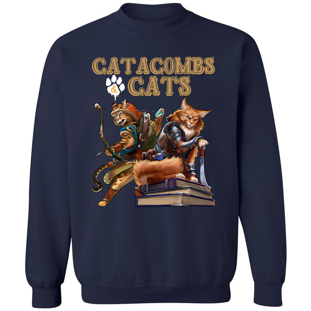 Catacombs & Cats Classic Unisex Sweatshirt - Navy - 2