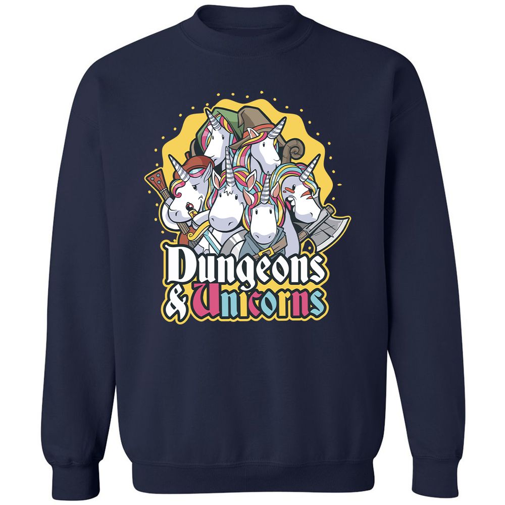Dungeons And Unicorns Classic Unisex Sweatshirt - Navy - 2