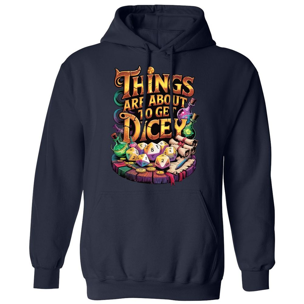 Things Are About To Get Dicey Classic Unisex Hoodie - Navy - 2