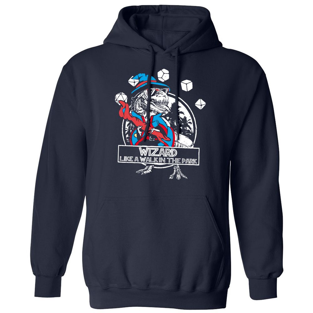 Wizard Like The Walk In The Park Classic Unisex Hoodie - Navy - 2