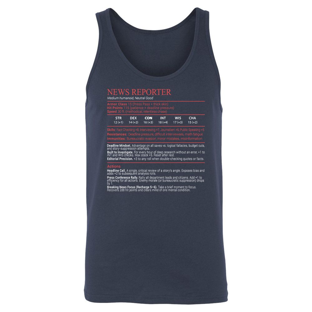 News Reporter Stats Block - Navy - 2