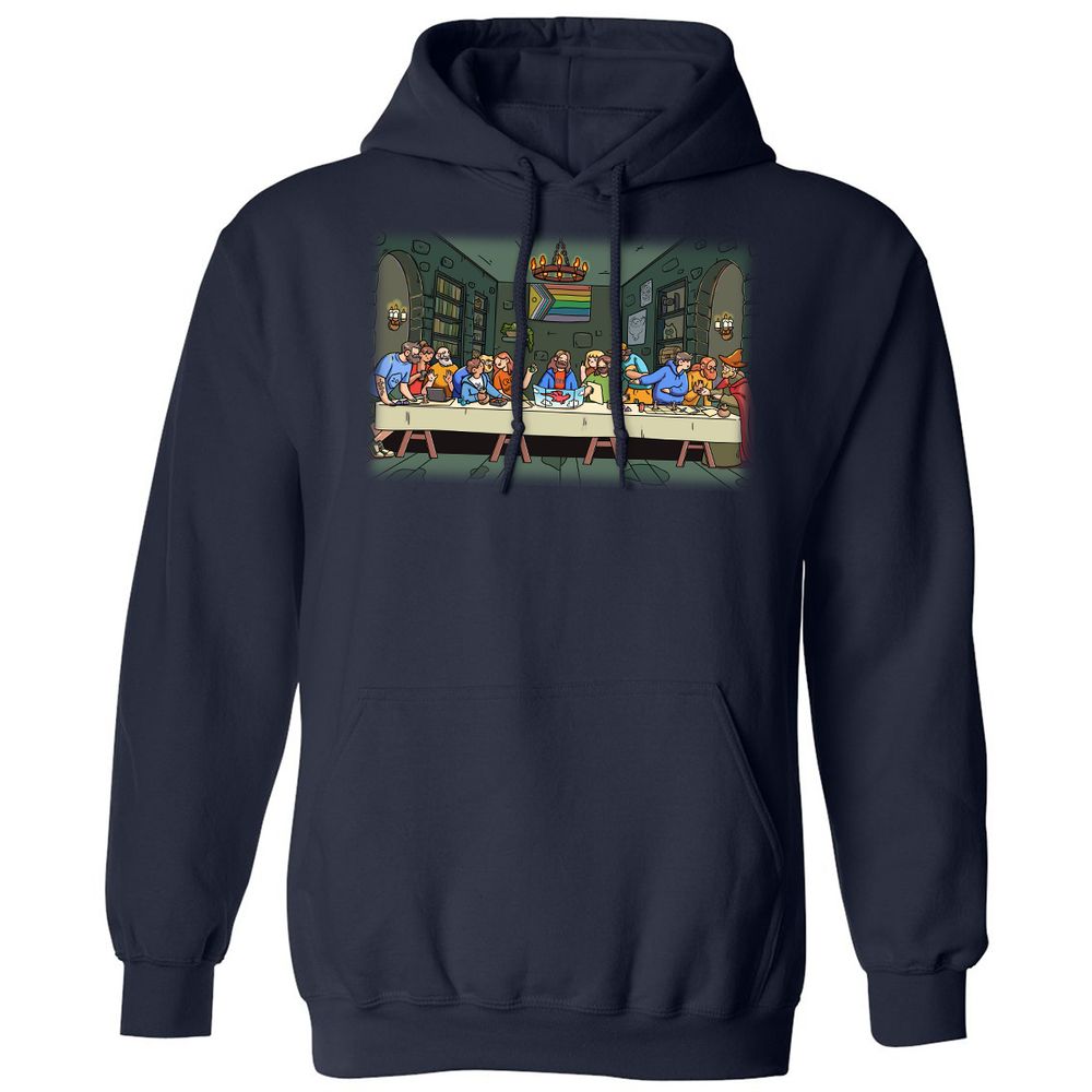DnD Characters Pride Themed The Last Supper Shirt Classic Unisex Hoodie - Navy - 2