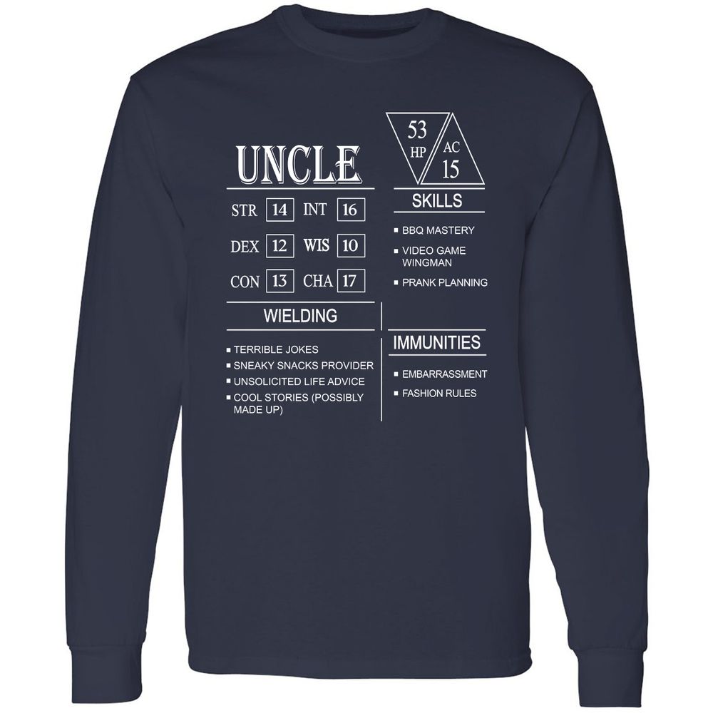 Uncle Stats Long Sleeve T-Shirt - Navy - 2