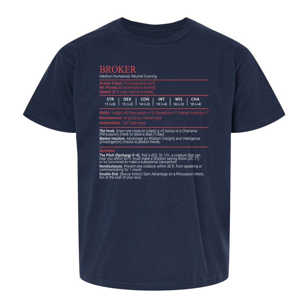 Broker Stats Block - Navy - 2