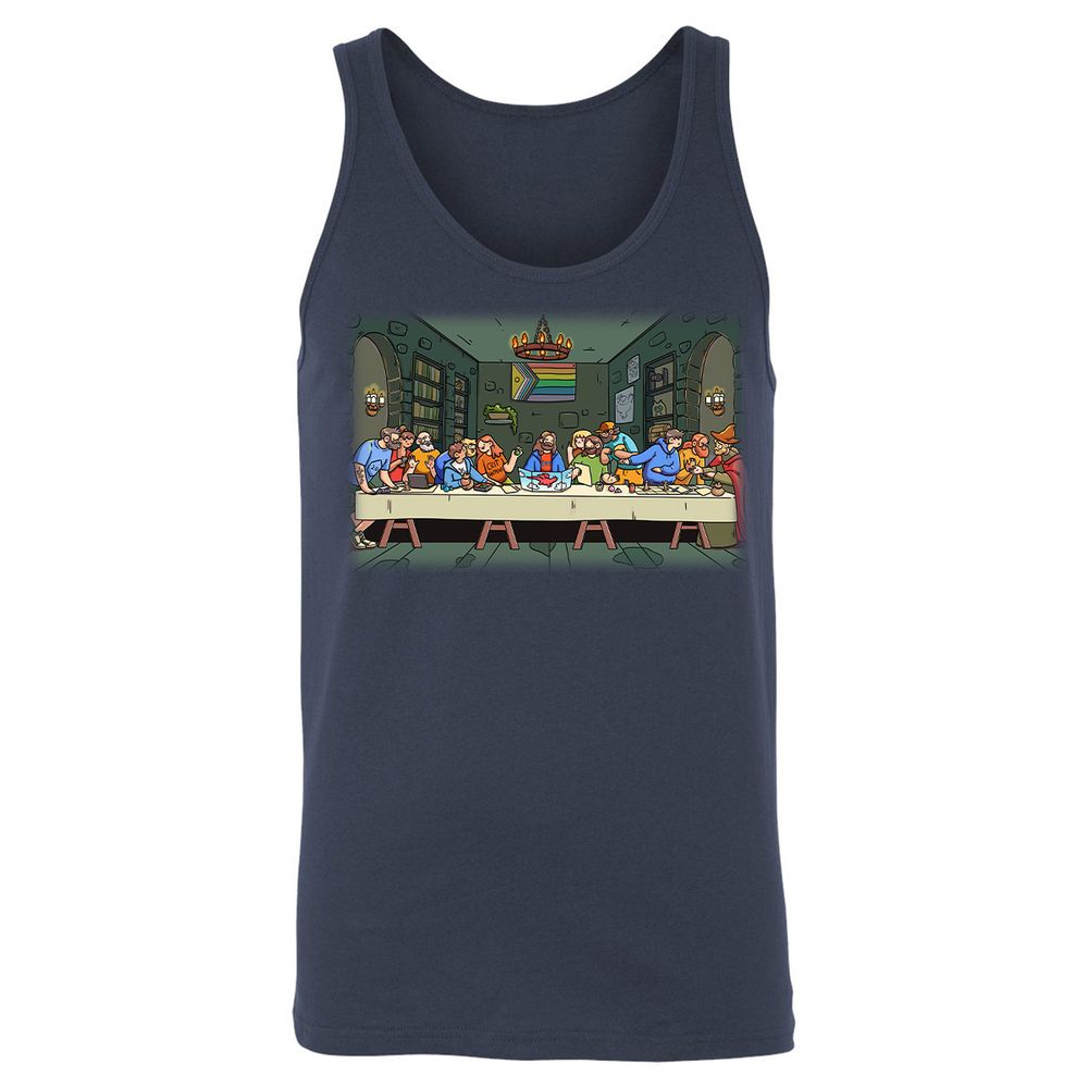 DnD Characters Pride Themed The Last Supper Shirt Unisex Jersey Tank - Navy - 2