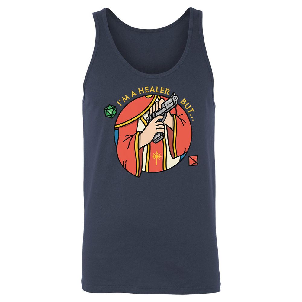 I'm A Healer But Unisex Jersey Tank - Navy - 2