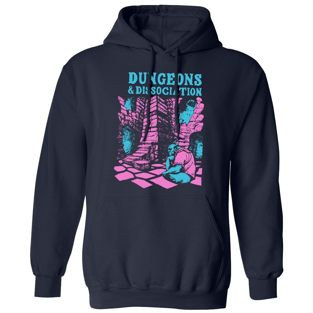Dungeons And Dissociation Classic Unisex Hoodie - Navy - 2