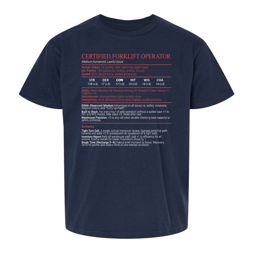 Certified Forklift Operator Stats Block - Navy - 2