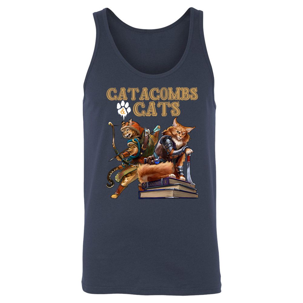 Catacombs & Cats Unisex Jersey Tank - Navy - 2