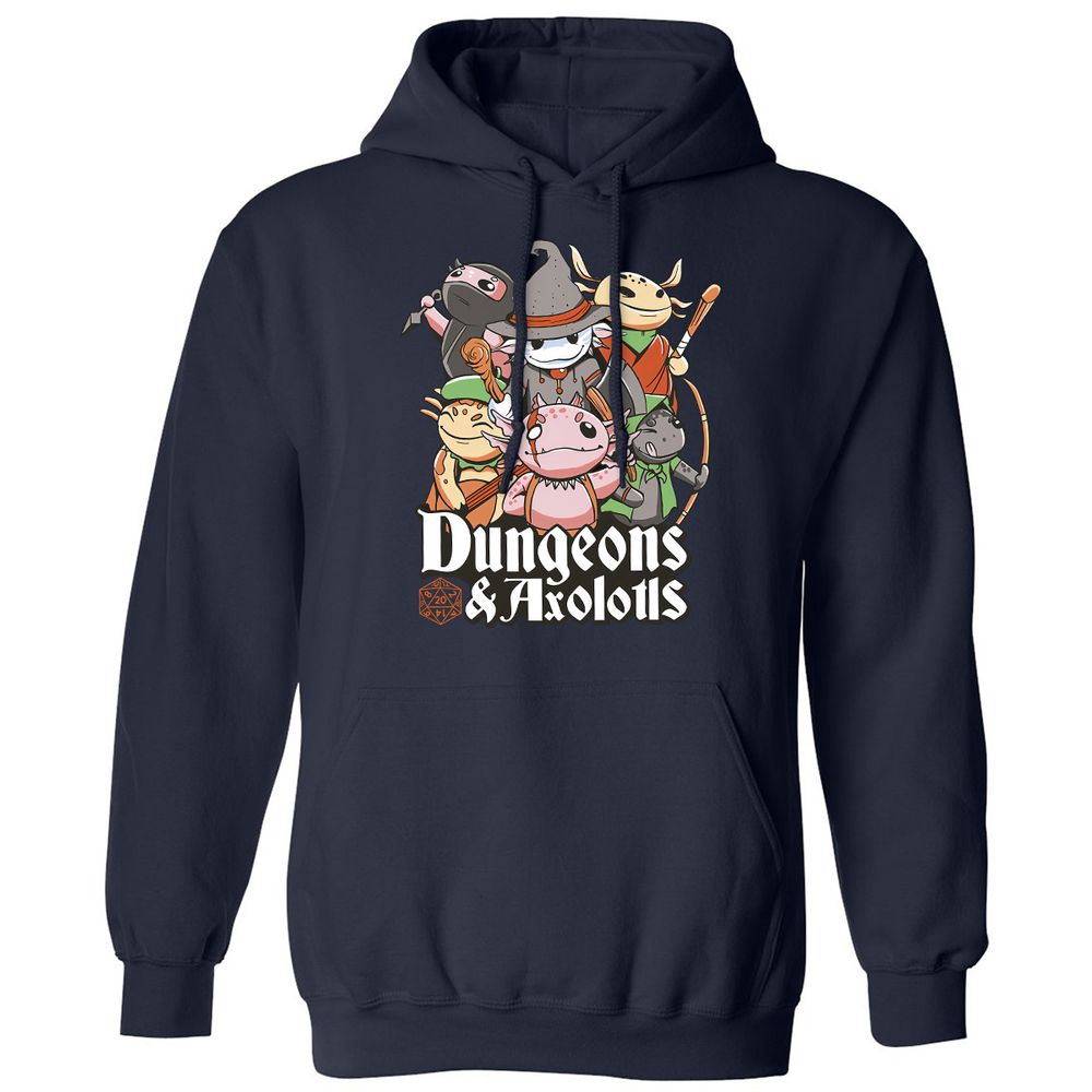 Dungeons And Axolotls Classic Unisex Hoodie - Navy - 2