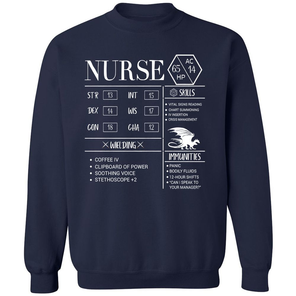 Nurse New Classic Unisex Sweatshirt - Navy - 2