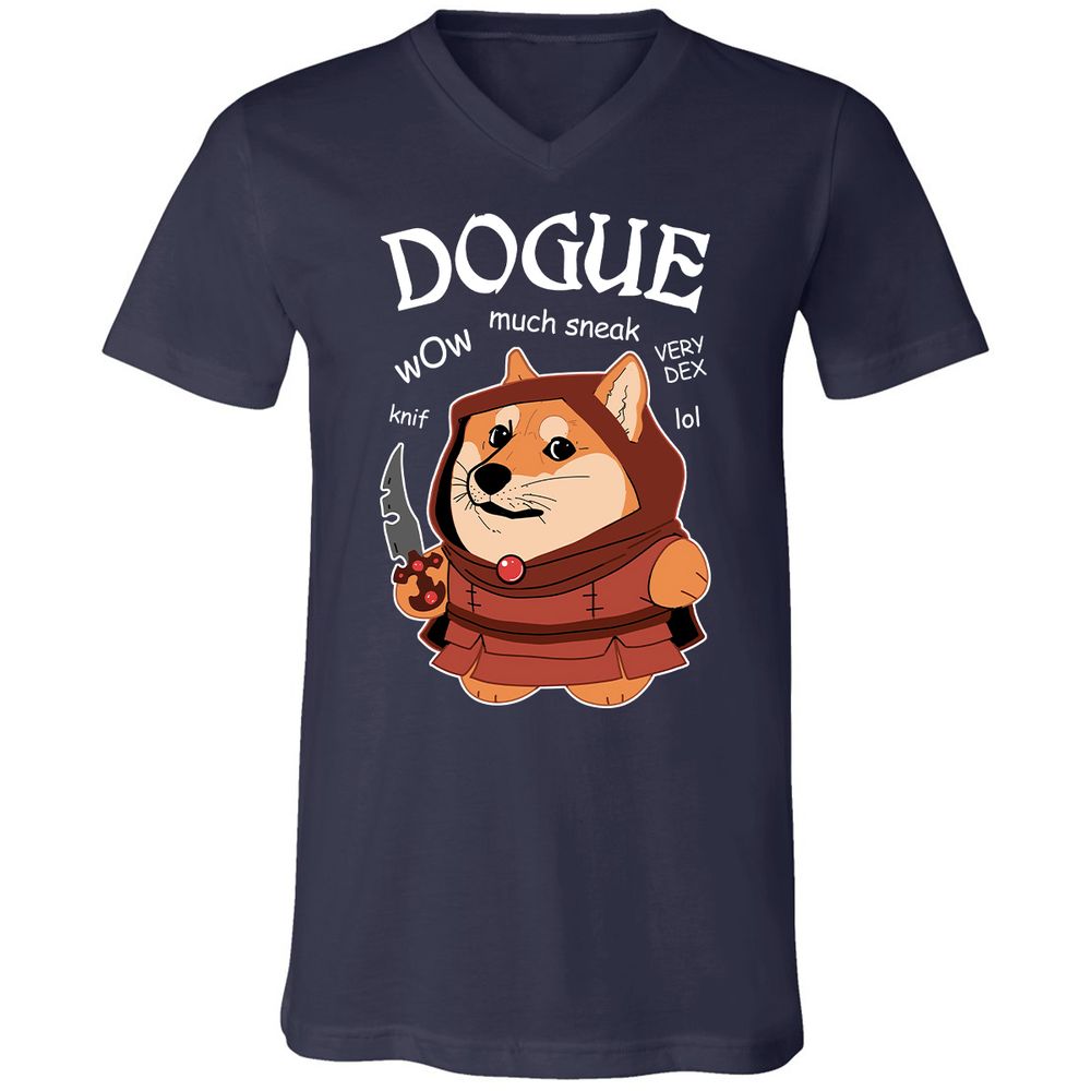 Dogue Class Unisex V-Neck T-Shirt - Navy - 2