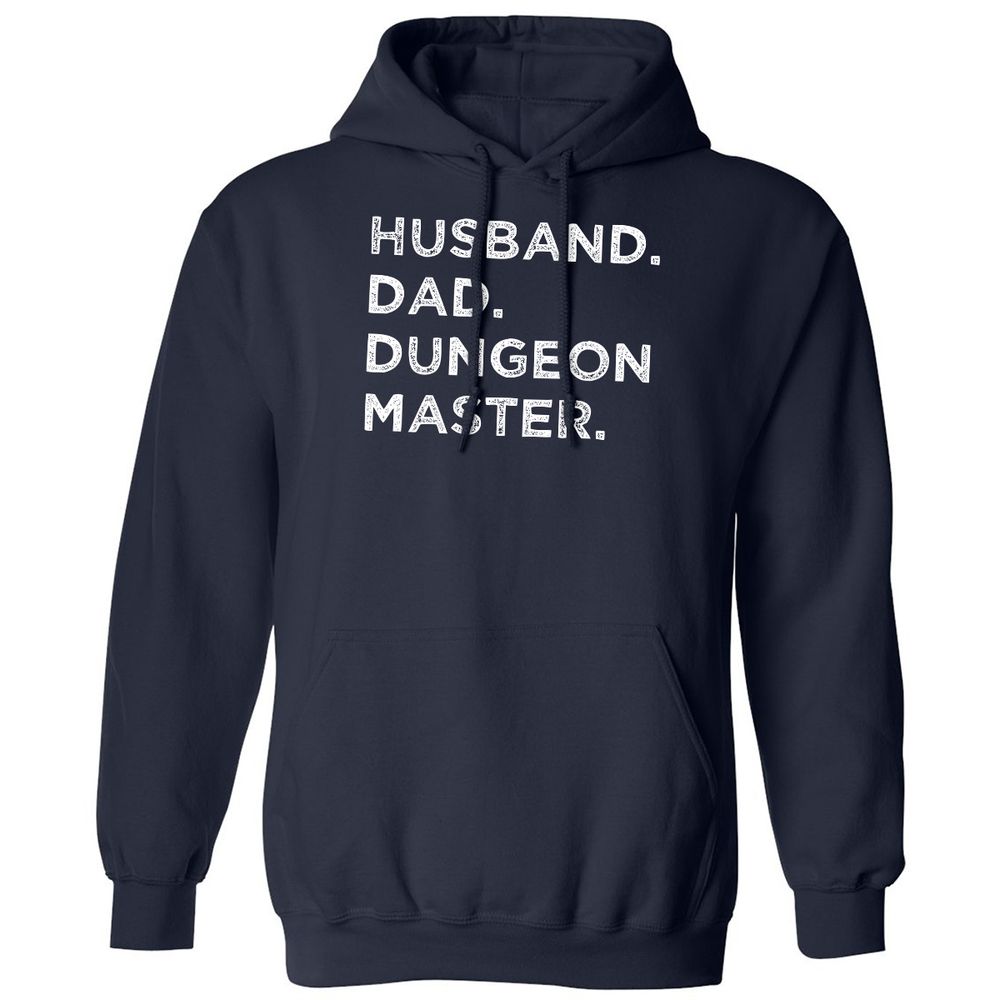Husband Dad Dungeon Master Classic Unisex Hoodie - Navy - 2