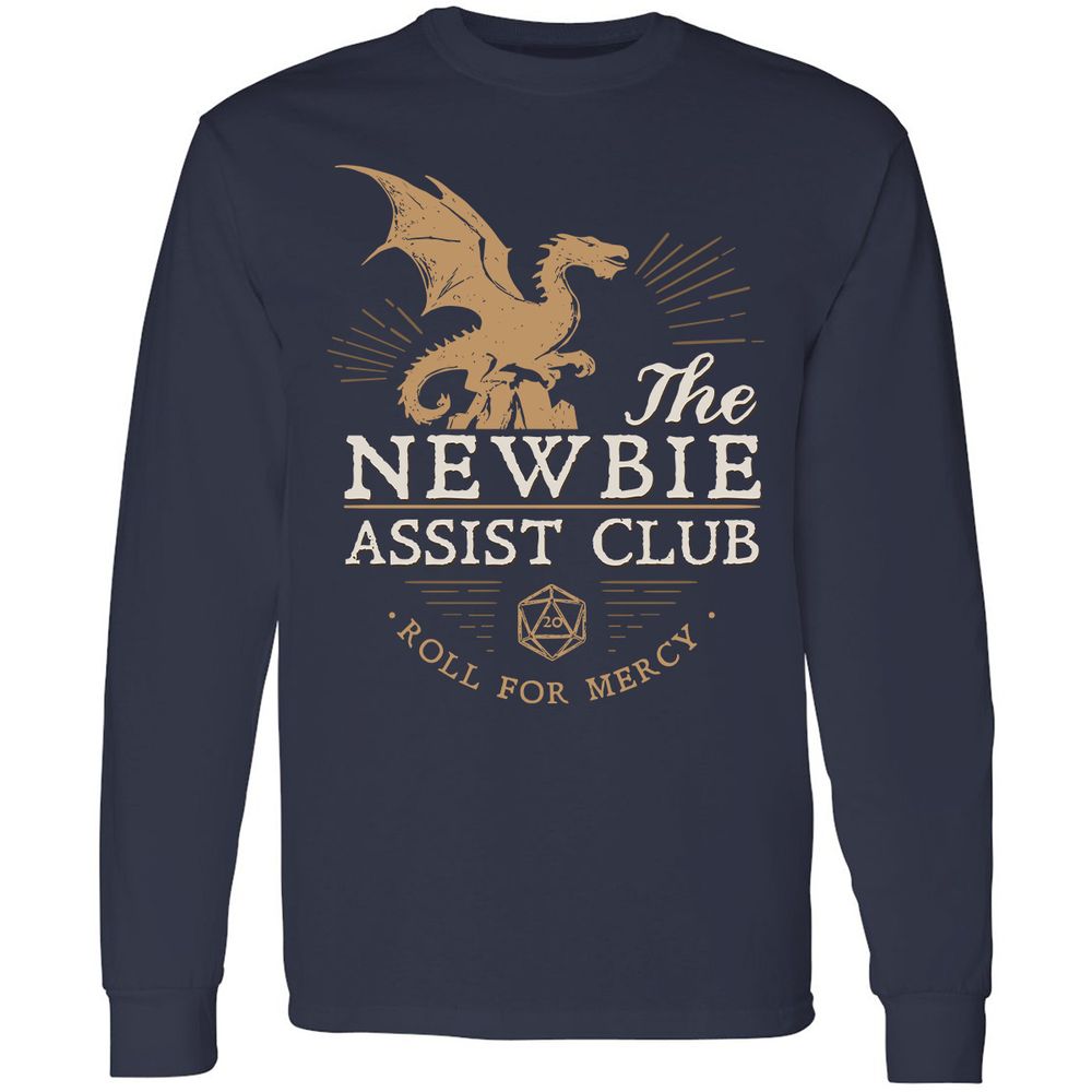 The Newbie Assist Club Long Sleeve T-Shirt - Navy - 2