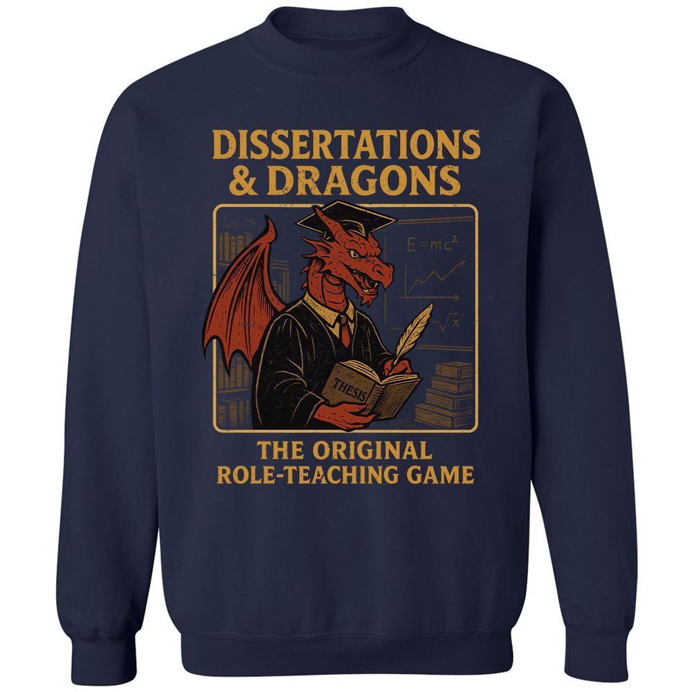 Disserations & Dragons Classic Unisex Sweatshirt - Navy - 2
